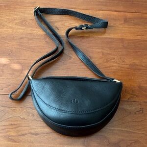 Portland Leather Black Crossbody Bag